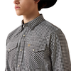 ARIAT PRO WILLIS FITTED BLACK PLAID - MENS SHIRT  - 10080669