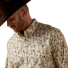 ARIAT LUTHOR CREAM SCENIC PRINT - MENS SHIRT  - 10080719