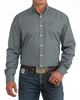 CINCH BLUE GEOMETRIC PRINT - MENS SHIRT  - MTW1106170