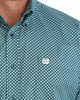 CINCH BLUE GEOMETRIC PRINT - MENS SHIRT  - MTW1106168