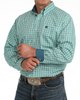 CINCH TURQUOISE GEOMETRIC PRINT - MENS SHIRT  - MTW1106167