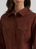 WRANGLER SIERRA SLIM SNAP BROWN - LADIES SHIRT  - 112385316