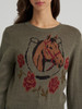 WRANGLER VINTAGE HORSE SHOE GREEN - LADIES SWEATSHIRT  - 112385386