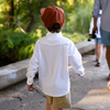 PONCHO  WHITE NYLON PERFORMANCE SNAP - KIDS BOYS SHIRT - THE LONE RANGER