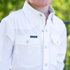 PONCHO  WHITE NYLON PERFORMANCE SNAP - KIDS BOYS SHIRT - THE LONE RANGER