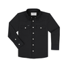 PONCHO  BLACK PERFORMANCE NYLON SNAP - KIDS BOYS SHIRT - THE NEWT