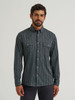 WRANGLER DARK SAPPHIRE DIAMOND STRIPE - MENS SHIRT  - 112384280