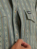 WRANGLER DARK FOREST DIMOND STRIPE - MENS SHIRT  - 112384279