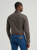 WRANGLER WRINKLE RESIST BROWN PLAID - MENS SHIRT  - 112385341