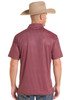 ROCK & ROLL MICRO GEO SCARLET PRINT - MENS POLO  - BM51T10050