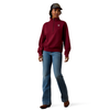 ARIAT 1/2 ZIP SWEATSHIRT ZINFANDEL - LADIES SWEATSHIRT  - 10085381