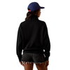 ARIAT 1/2 ZIP SWEATSHIRT BLACK - LADIES SWEATSHIRT  - 10085378