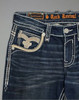 ROCK REVIVAL EGGPLANT BOOTCUT DARK WASH - MENS JEANS  - RP3500B219R