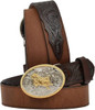 3-D BELT FLORAL EMBOSSED W/BUCKLE - ACCESSORIES BELT KIDS - D4202