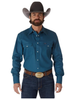 WRANGLER COWBOY CUT WESTERN SNAP TEAL - MENS SHIRT  - MS71419