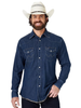 WRANGLER COWBOY CUT WESTERN SNAP DENIM - MENS SHIRT  - MS1041D