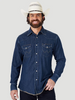 WRANGLER COWBOY CUT WESTERN SNAP DENIM - MENS SHIRT  - MS1041D