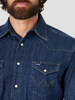 WRANGLER COWBOY CUT WESTERN SNAP DENIM - MENS SHIRT  - MS1041D