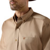 ARIAT KHAKI SOLID TWILL CLASSIC FIT - MENS SHIRT COR - 10000505