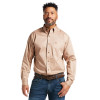 ARIAT KHAKI SOLID TWILL CLASSIC FIT - MENS SHIRT  - 10000505