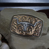 MONTANA SILVERSMITHS TRI-COLOR CHAMPION LONGHORN - ACC BUCKLE  - 33010TRI