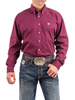 CINCH SOLID BURGUNDY BUTTON DOWN - MENS SHIRT  - MTW1104239