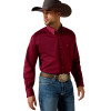 ARIAT MAROON SOLID TWILL CLASSIC FIT - MENS SHIRT COR - 10012635