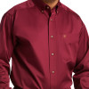 ARIAT MAROON SOLID TWILL CLASSIC FIT - MENS SHIRT COR - 10012635