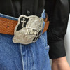 MONTANA SILVERSMITHS CHRISTIAN COWBOY SCALLOP CROSS - ACC BUCKLE  - 3611-731M