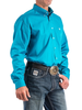 CINCH TURQUOISE SOLID BUTTON DOWN - MENS SHIRT  - MTW1103800