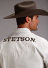 STETSON WHITE TEAM LOGO MARKETING - MENS SHIRT  - 11-001-0489-0025WH