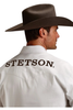 STETSON WHITE TEAM LOGO MARKETING - MENS SHIRT  - 11-001-0489-0025WH