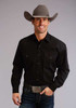 STETSON CLASSIC WESTERN BLACK SNAP - MENS SHIRT  - 11-001-0465-1022BL