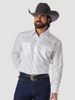 WRANGLER WHITE SNAP DOBBY STRIPE - MENS SHIRT  - 75221WH