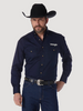 WRANGLER NAVY WHITE LOGO - MENS SHIRT  - MP2327N