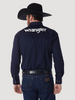 WRANGLER NAVY WHITE LOGO - MENS SHIRT  - MP2327N