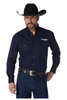 WRANGLER NAVY WHITE LOGO - MENS SHIRT  - MP2327N