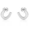 MONTANA SILVERSMITHS SILVER RHINESTONE HORSESHOES - ACCESSORIES JEWELRY EARRINGS - ER808