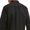 ARIAT BLACK SOLID TWILL FITTED - MENS SHIRT COR - 10034229