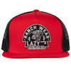 LAZY J RANCH WEAR RED & BLACK ARROWHEAD PATCH - HATS CAP  - REDBLK4ARR