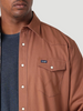 WRANGLER BROWN FLANNEL LINED PRINT - MENS SHIRT  - 112317153