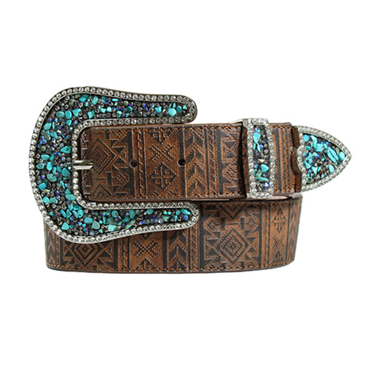 Angel Ranch Women's Floral Laced Western Belt