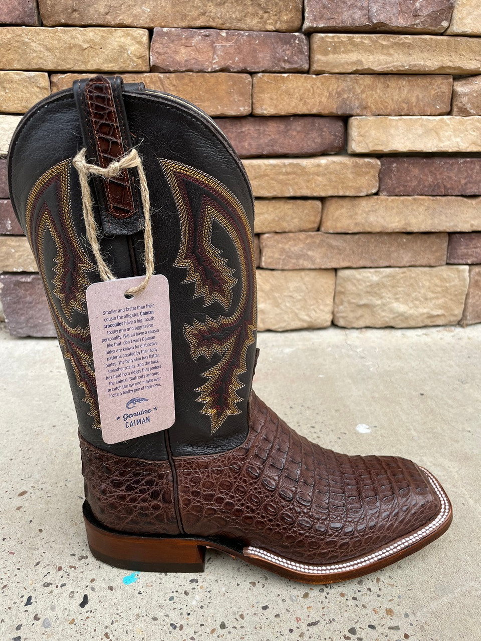 CHOCOLATE LUX CAIMAN DEERCOW 336758 ANDERSON BEAN BOOT