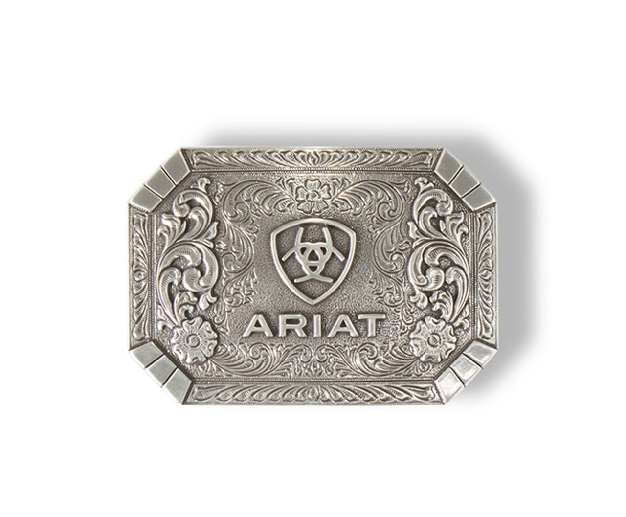 Ariat Men's Longhorn Motif Rectangle Buckle