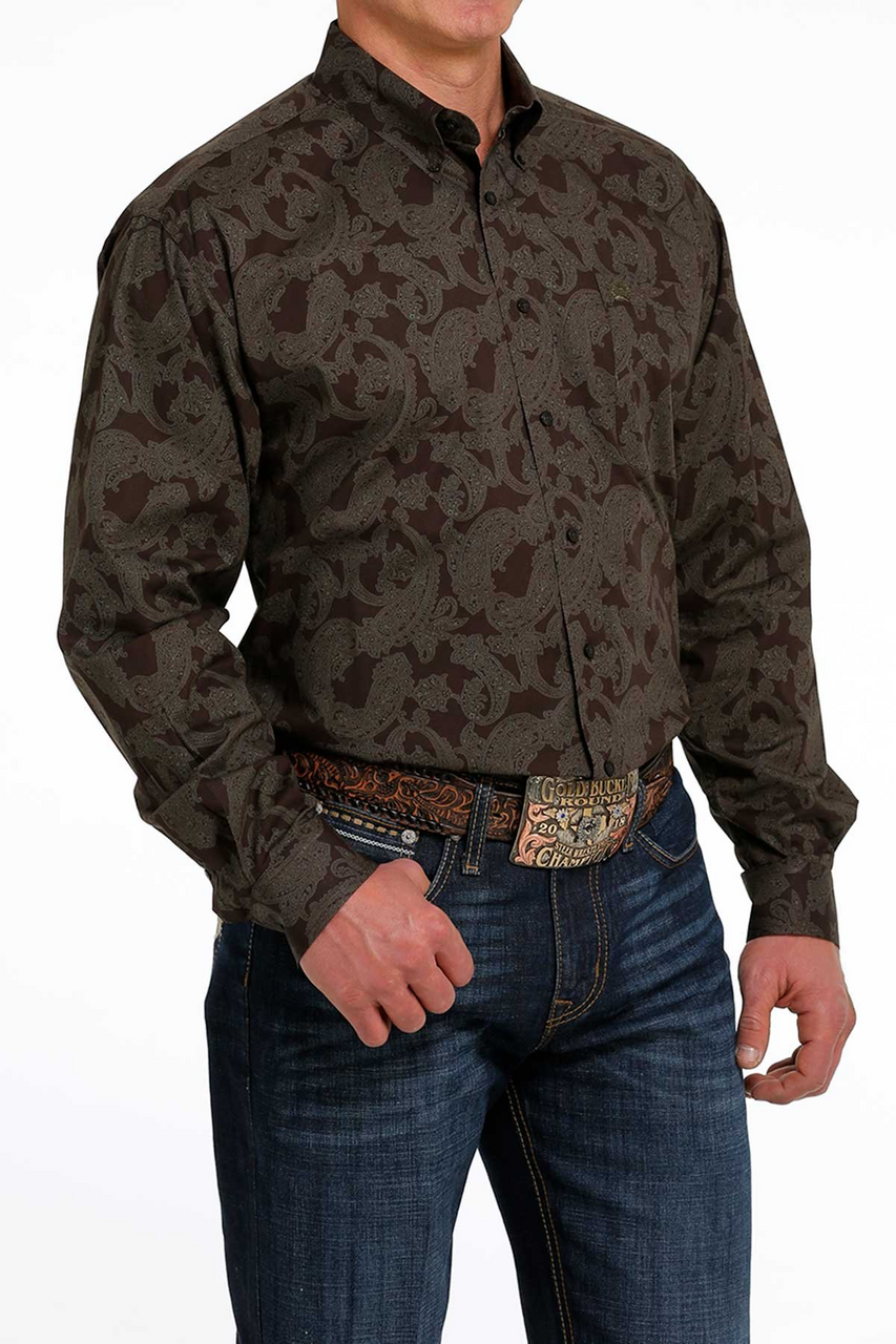 Cinch Multi Color Paisley Print - Mens Shirt - Mtw1105618 - S