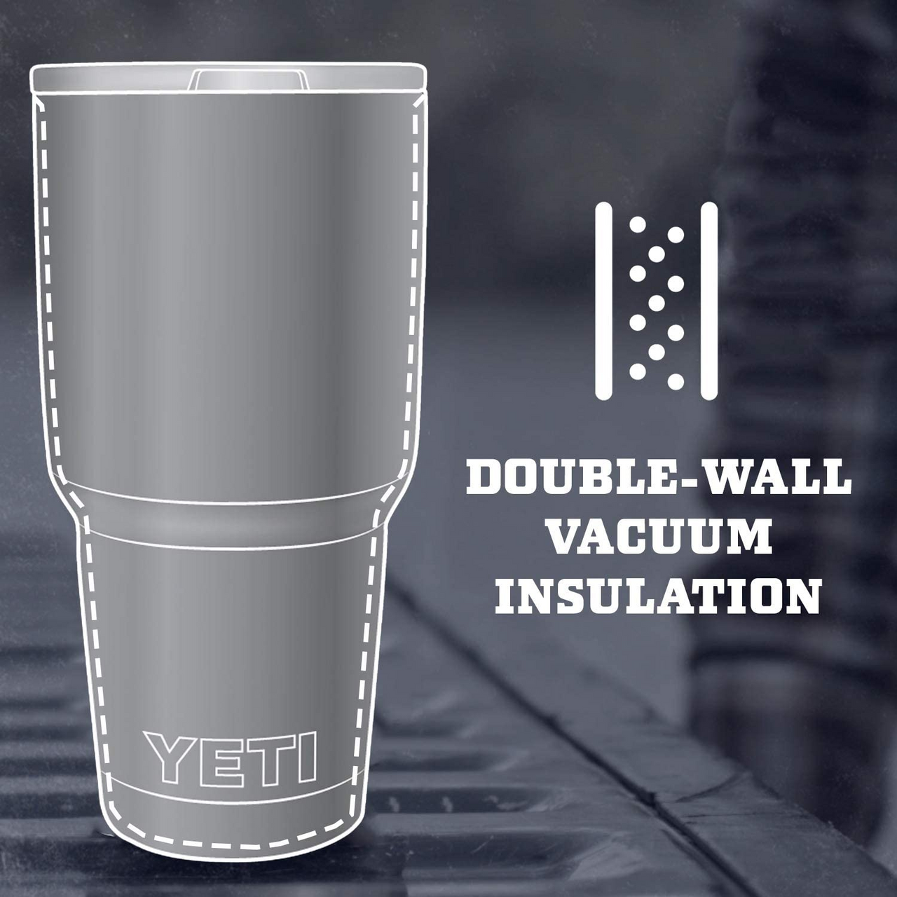 Yeti Rambler 30 Oz. Black Stainless Steel Insulated Tumbler with