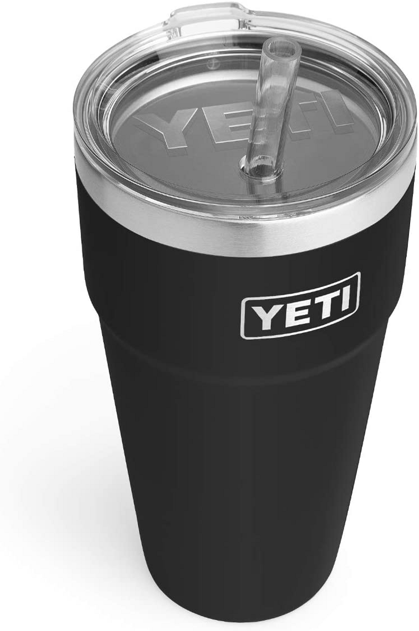 Yeti - 26 oz Rambler Stackable Cup with Straw Lid Black