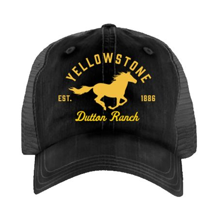 YELLOWSTONE LOGO BLACK MESH 66-656-15-BLK YELLOWSTONE