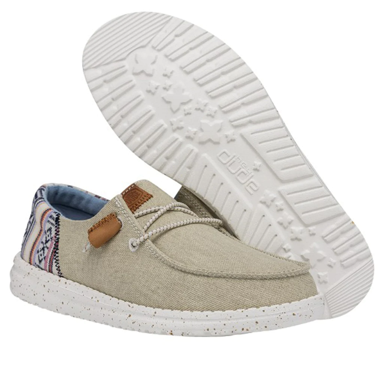 Hey Dude Womens Wendy Natural Washable Casual Shoes
