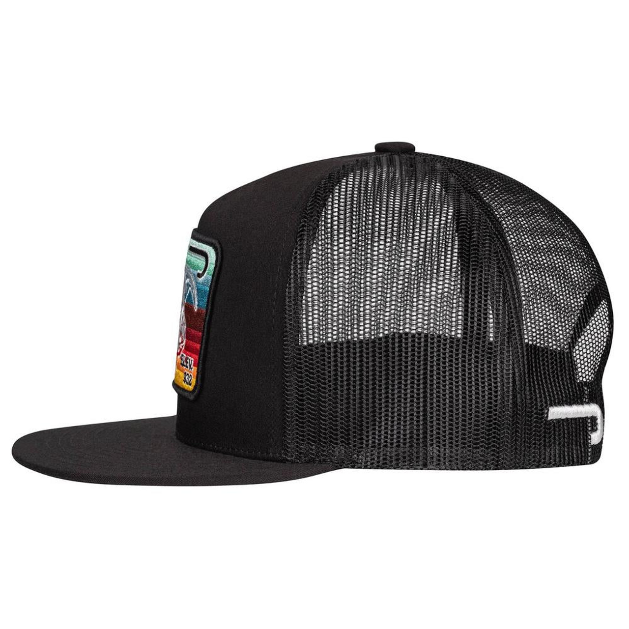 MESH CAP “WAY OF LIFE” SERAPE ELEVATION PATCH BLACK BLKBLK4SV LAZY J